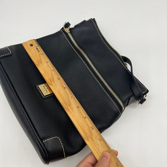 Dooney & Bourke Pebble Leather Crossbody Purse Black Color - Picture 7 of 15